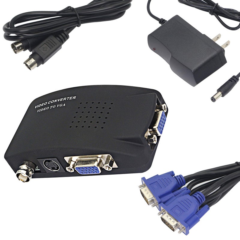 XMSJSIY BNC to VGA Video Converter, S-Video Input to VGA Output, Supports PAL/NTSC, Easy to Install and Operate - Image 5